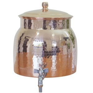 AyurVita - Dispensador de Água em Cobre Martelado – 8L