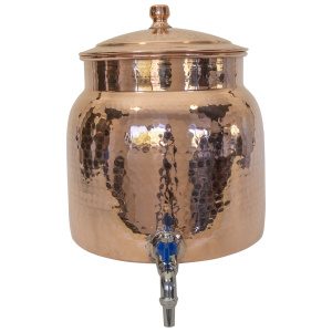 AyurVita - Dispensador de Água em Cobre Martelado – 8L