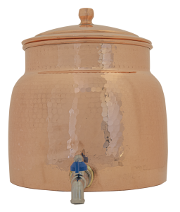 AyurVita - Dispensador de Água em Cobre Martelado – 8L